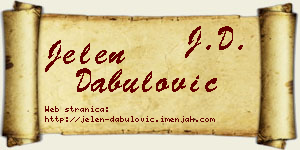 Jelen Dabulović vizit kartica